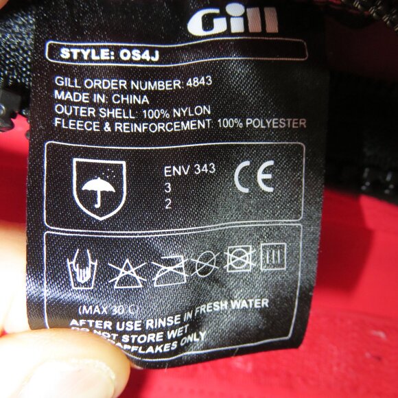 Gill OS4 Offshore Atlantic Jacket Sailing Boating Marine Coat Red Mens M OS4J - Picture 10 of 16